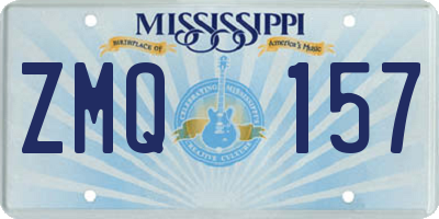 MS license plate ZMQ157