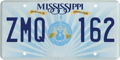 MS license plate ZMQ162