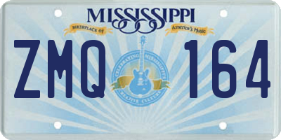 MS license plate ZMQ164