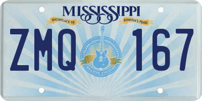 MS license plate ZMQ167