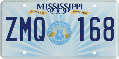 MS license plate ZMQ168