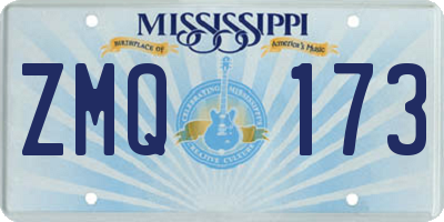 MS license plate ZMQ173