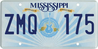 MS license plate ZMQ175