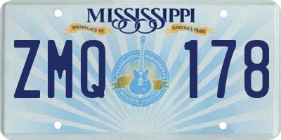 MS license plate ZMQ178
