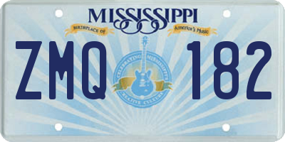 MS license plate ZMQ182