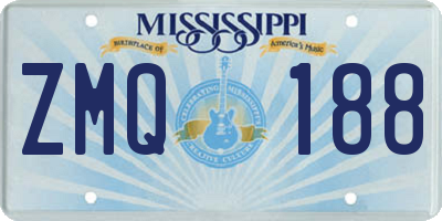 MS license plate ZMQ188