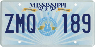 MS license plate ZMQ189