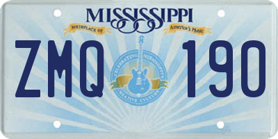 MS license plate ZMQ190