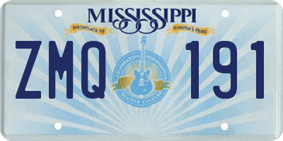 MS license plate ZMQ191