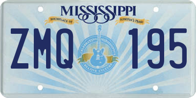 MS license plate ZMQ195