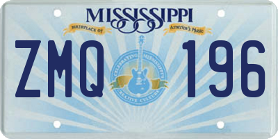 MS license plate ZMQ196