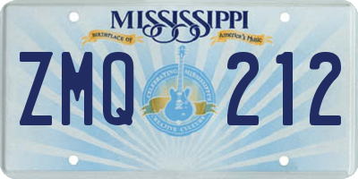 MS license plate ZMQ212