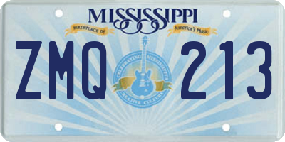MS license plate ZMQ213