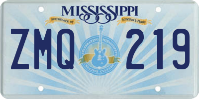 MS license plate ZMQ219