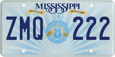 MS license plate ZMQ222