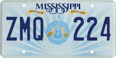 MS license plate ZMQ224
