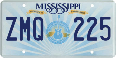 MS license plate ZMQ225