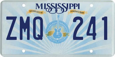 MS license plate ZMQ241