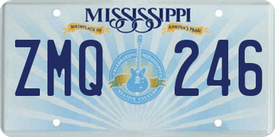 MS license plate ZMQ246