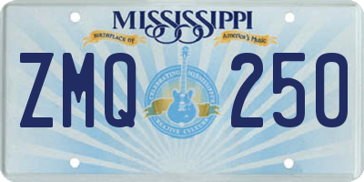 MS license plate ZMQ250