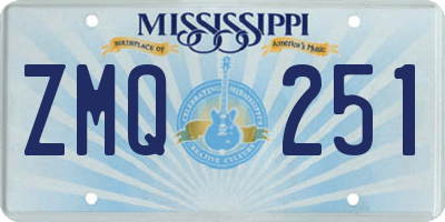 MS license plate ZMQ251