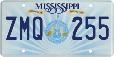 MS license plate ZMQ255