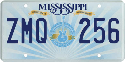 MS license plate ZMQ256