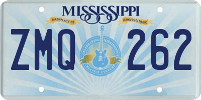 MS license plate ZMQ262