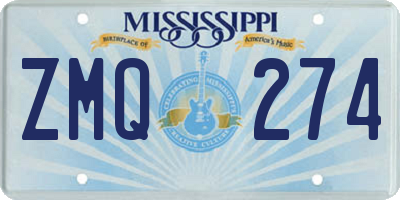 MS license plate ZMQ274