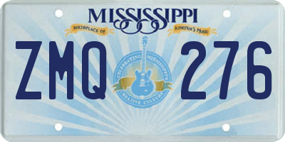 MS license plate ZMQ276