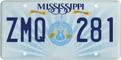 MS license plate ZMQ281