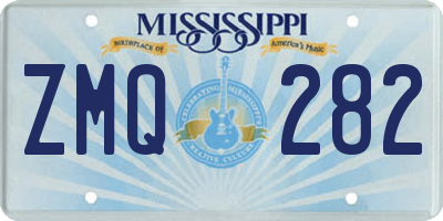 MS license plate ZMQ282