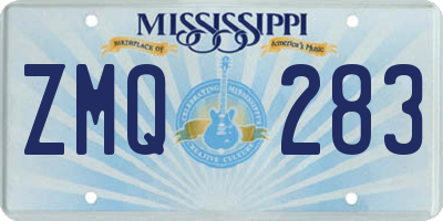 MS license plate ZMQ283