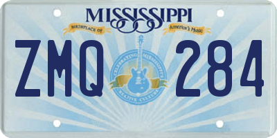 MS license plate ZMQ284