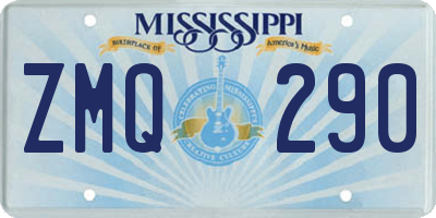MS license plate ZMQ290