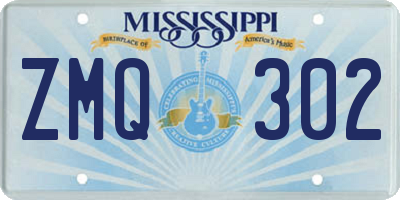 MS license plate ZMQ302