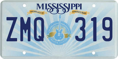 MS license plate ZMQ319