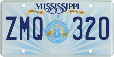 MS license plate ZMQ320