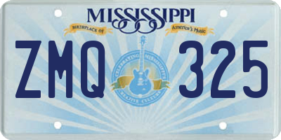 MS license plate ZMQ325