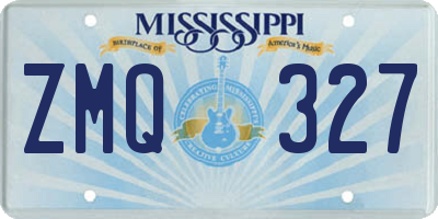MS license plate ZMQ327