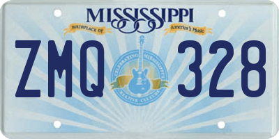 MS license plate ZMQ328