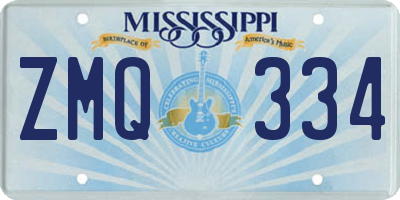 MS license plate ZMQ334