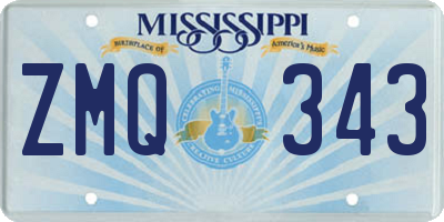MS license plate ZMQ343