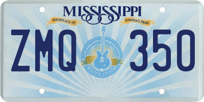 MS license plate ZMQ350