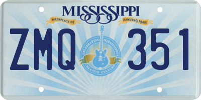 MS license plate ZMQ351