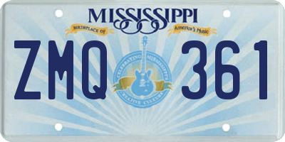 MS license plate ZMQ361