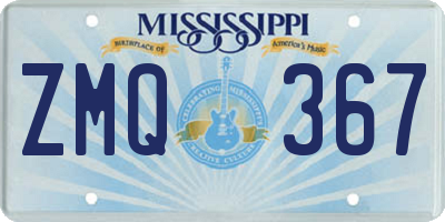 MS license plate ZMQ367
