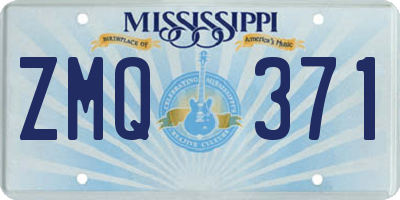MS license plate ZMQ371