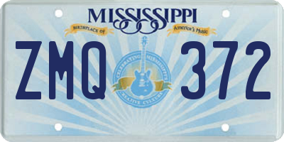 MS license plate ZMQ372