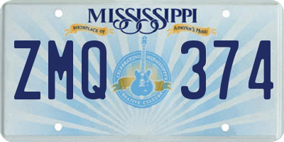 MS license plate ZMQ374